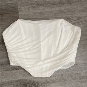 Plus Size Corset Zipper Strapless Top